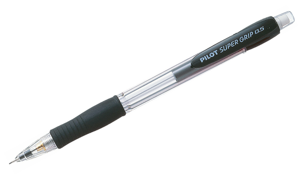 Pilot Supergrip Mechanical Pencil H185SL - Black with 12 HB Leads