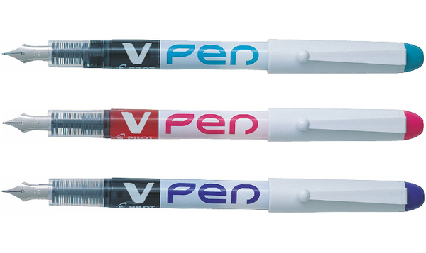 Pilot V-Pen Erasable Ink Fountain Pen Assorted Set of 3