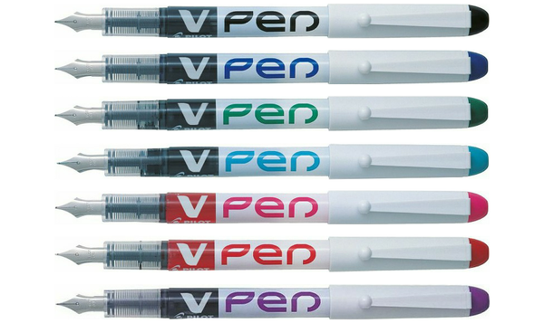 Pilot V-Pen Erasable Ink Fountain Pen Assorted Set of 7