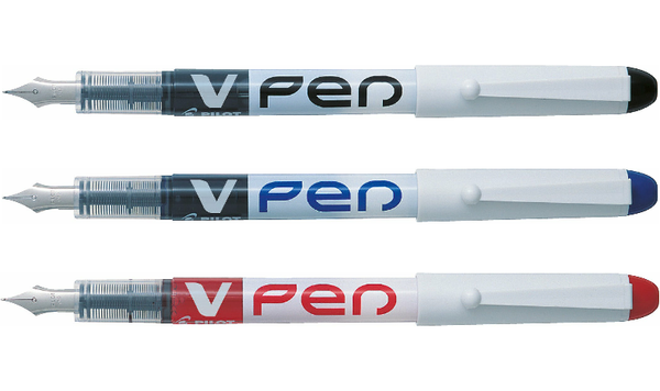 Pilot V-Pen Erasable Ink Fountain Pen Set of 3 Assorted