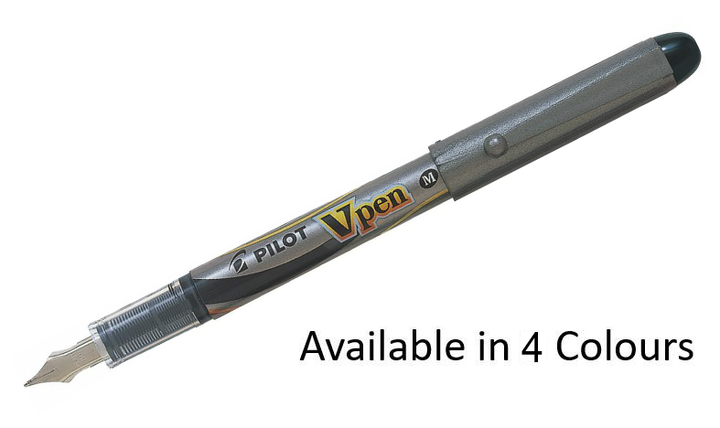 Pilot V-Pen Fountain Pen Silver Barrel