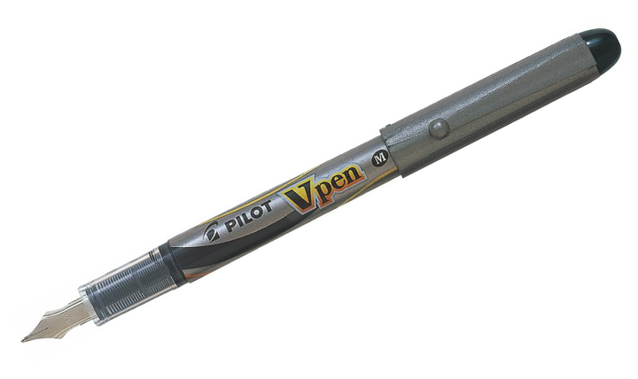Pilot V-Pen Fountain Pen Silver Barrel