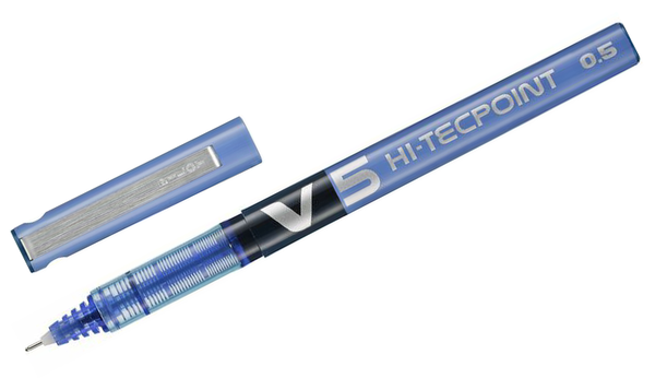 Pilot V5 Hi-Tecpoint Rollerball Pen Set of 4 (Black, Blue, Red, Green)