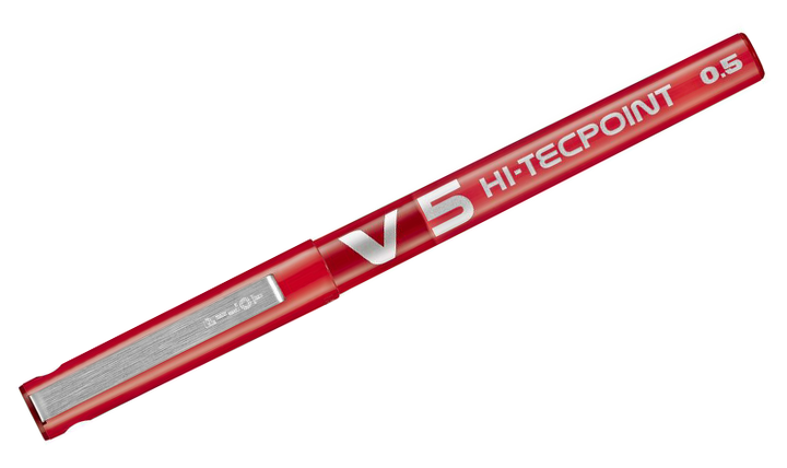 Pilot V5 Hi-Tecpoint Rollerball Pen Set of 4 (Black, Blue, Red, Green)