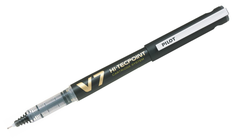 Pilot V7 Hi-Tecpoint Cartridge System Rollerball Pen with 3 Refills