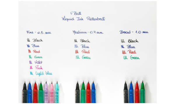 Pilot V Ball 07 Rollerball Pen BLVB7 Set of 4 Assorted