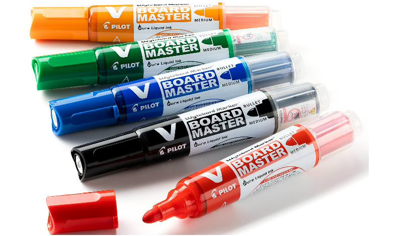 Pilot V Board Master Bullet Tip Whiteboard Marker Wallet of 5
