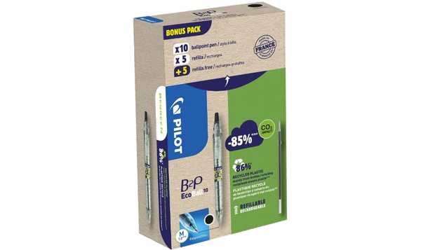 Pilot BegreeN B2P Ecoball Ballpoint Pen Medium Pen and Refill Pack Black
