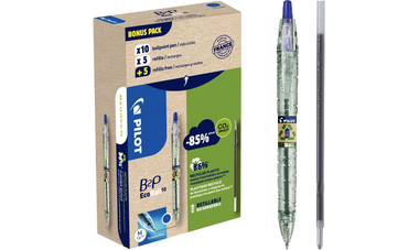 Pilot BegreeN B2P Ecoball Ballpoint Pen Medium Pen and Refill Pack Blue