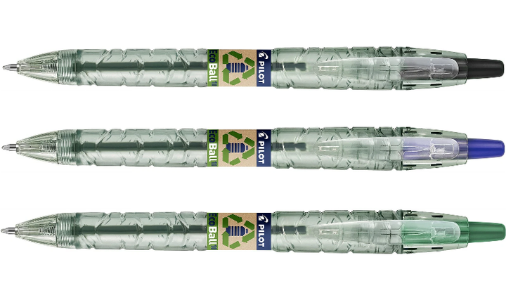 Pilot BegreeN B2P Ecoball Ballpoint Pen Medium Triple Pack (Black, Blue, Green)