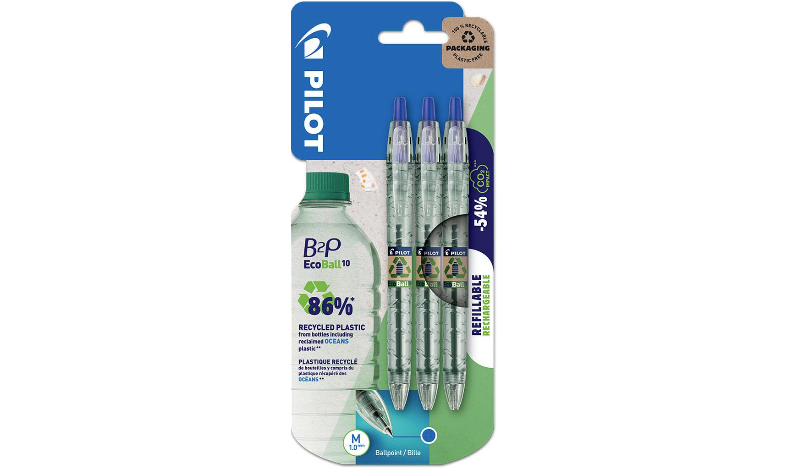Pilot BegreeN B2P Ecoball Ballpoint Pen Medium Triple Pack Blue