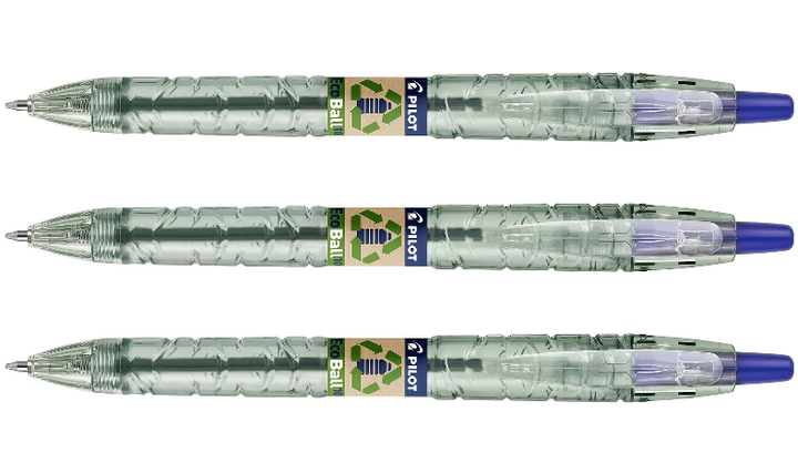 Pilot BegreeN B2P Ecoball Ballpoint Pen Medium Triple Pack Blue