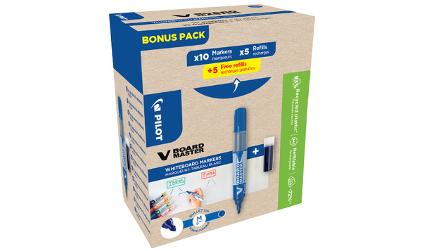 Pilot BegreeN V-Board Master Bullet Tip Medium Pen and Refill Pack Blue