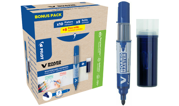 Pilot BegreeN V-Board Master Bullet Tip Medium Pen and Refill Pack Blue
