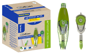 Pilot BegreeN Whiteline-Knock R Retractable Correction Tape with Refills Box of 20