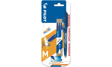Pilot FriXion Ball Erasable Rollerball Pen Set 0.7mm Single Pen With 3 Refills Blue Ink