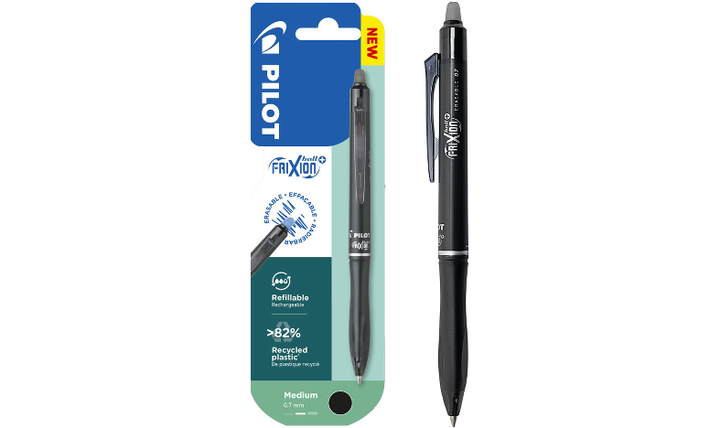 Pilot FriXion Ball Plus Rollerball Pen Black - Single Blister Pack