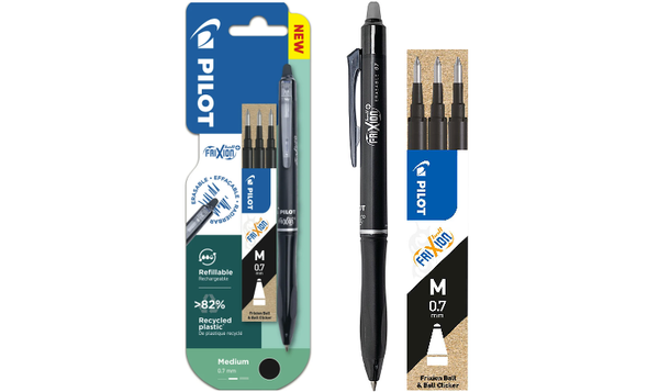 Pilot FriXion Ball Plus Rollerball Pen Black + 3 Pilot FriXion Refills