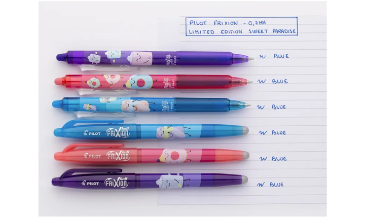 Pilot FriXion Ball Sweet Paradise Erasable Rollerball Pen Assorted Pack of 3