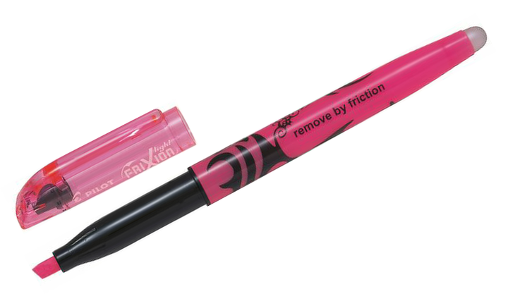 Pilot FriXion Light Erasable Highlighter Pen Wallet of 4 (Pink, Orange, Yellow, Violet)