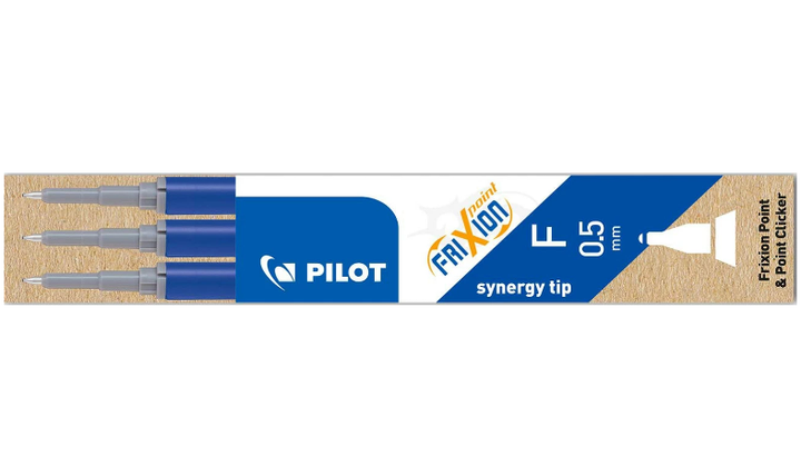 Pilot FriXion Point Clicker Erasable Rollerball Pen Blue + 3 Pilot FriXion Refills