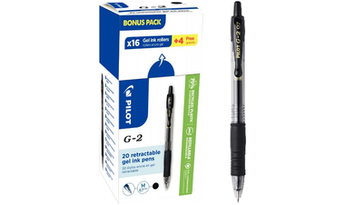 Pilot G2 07 Gel Ink Rollerball Pen BLG207 Box of 20 Black