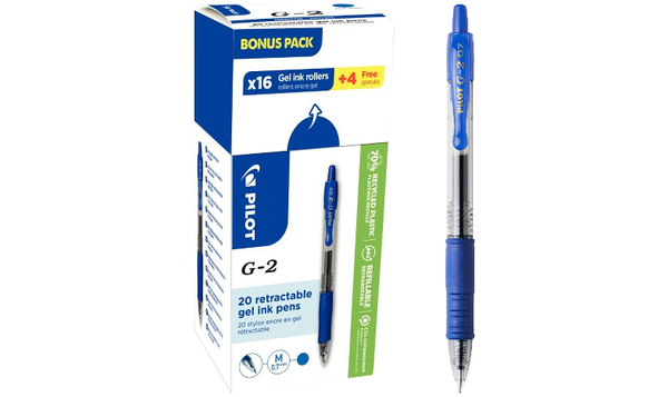 Pilot G2 07 Gel Ink Rollerball Pen BLG207 Box of 20 Blue