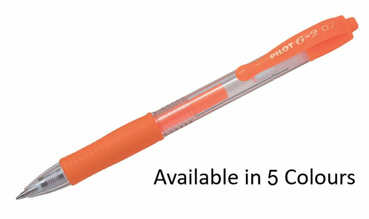 Pilot G2 07 Neon Gel Ink Rollerball Pen