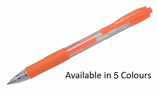 Pilot G2 07 Neon Gel Ink Rollerball Pen
