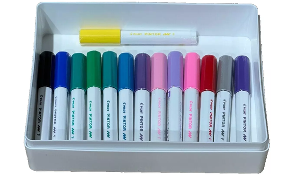 Pilot Pintor Marker Pen Bullet Tip Fine - Assorted Set of 14 - Gift Boxed