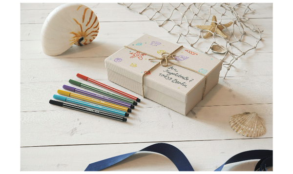 Premium Fibre-Tip Pen - STABILO Pen 68 - Pack of 6 - Assorted Colours