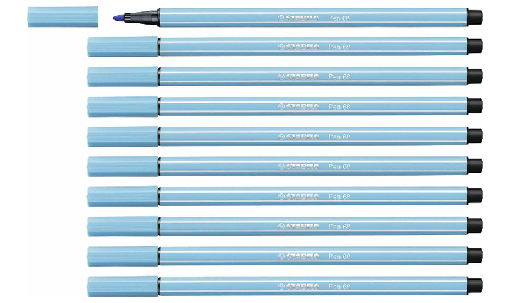 Premium Fibre-Tip Pen - STABILO Pen 68 - Assorted Colours - Packs of 10