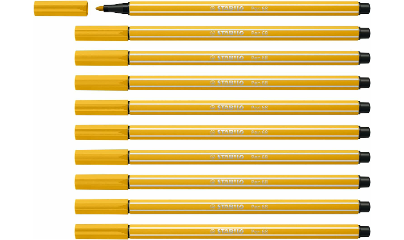 Premium Fibre-Tip Pen - STABILO Pen 68 - Assorted Colours - Packs of 10
