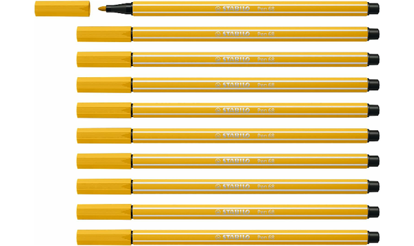 Premium Fibre-Tip Pen - STABILO Pen 68 - Assorted Colours - Packs of 10