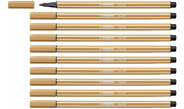 Premium Fibre-Tip Pen - STABILO Pen 68 - Assorted Colours - Packs of 10