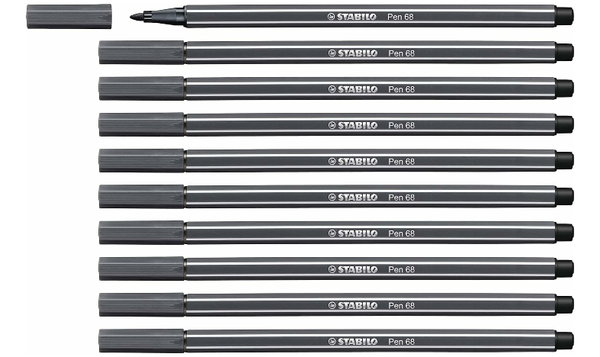 Premium Fibre-Tip Pen - STABILO Pen 68 - Assorted Colours - Packs of 10