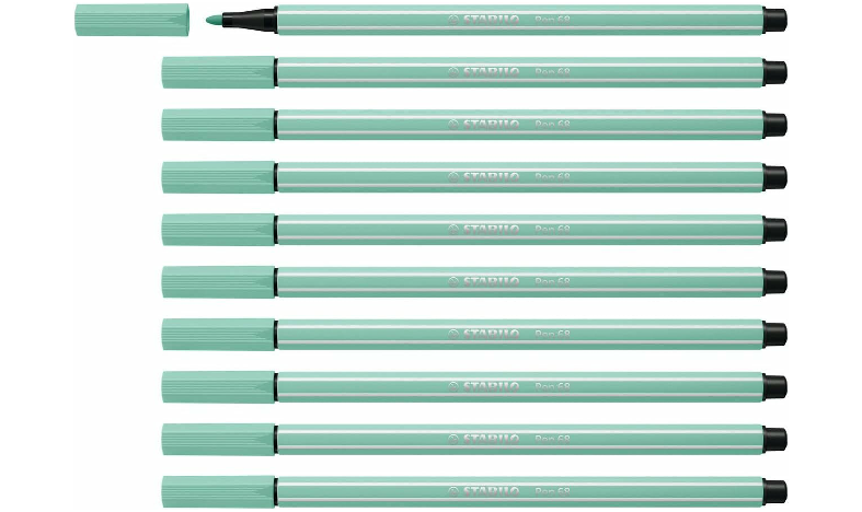 Premium Fibre-Tip Pen - STABILO Pen 68 - Assorted Colours - Packs of 10