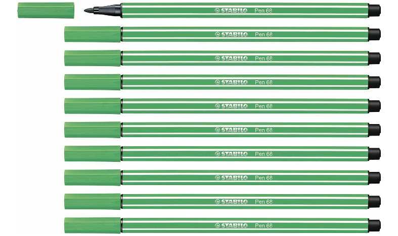 Premium Fibre-Tip Pen - STABILO Pen 68 - Assorted Colours - Packs of 10