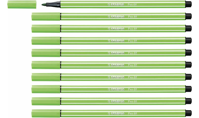 Premium Fibre-Tip Pen - STABILO Pen 68 - Assorted Colours - Packs of 10