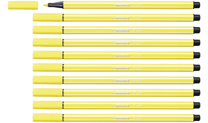 Premium Fibre-Tip Pen - STABILO Pen 68 - Assorted Colours - Packs of 10