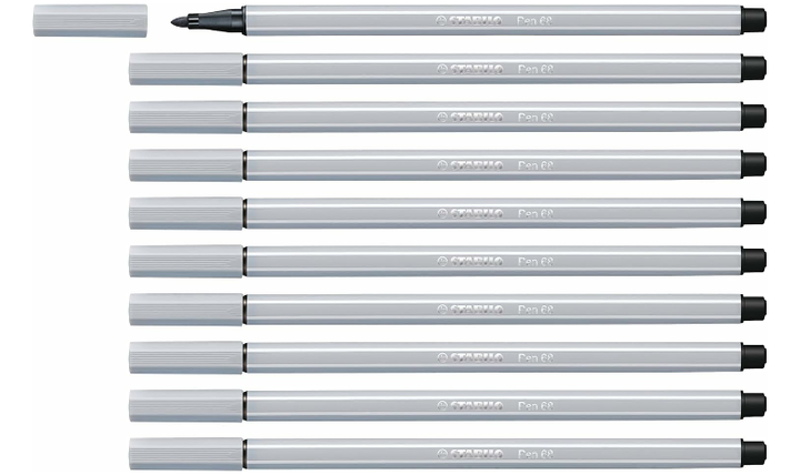 Premium Fibre-Tip Pen - STABILO Pen 68 - Assorted Colours - Packs of 10