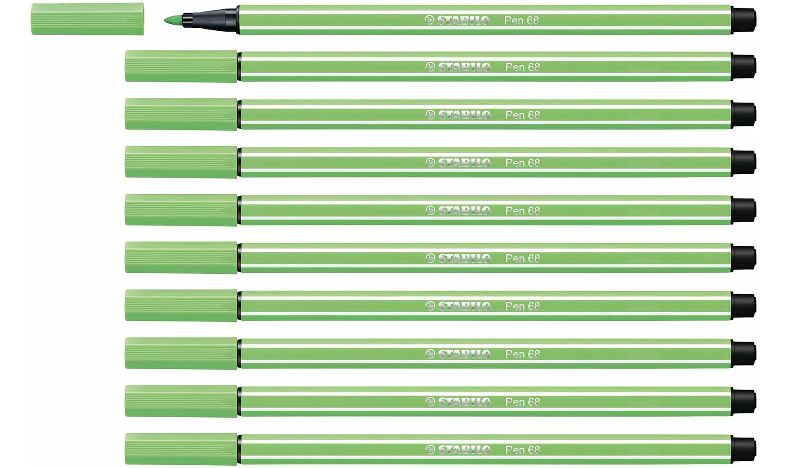 Premium Fibre-Tip Pen - STABILO Pen 68 - Assorted Colours - Packs of 10