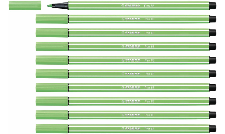 Premium Fibre-Tip Pen - STABILO Pen 68 - Assorted Colours - Packs of 10