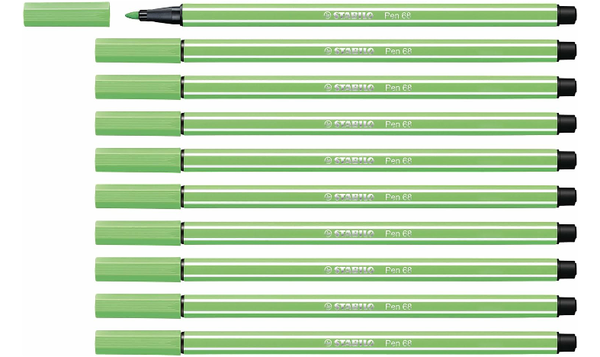 Premium Fibre-Tip Pen - STABILO Pen 68 - Assorted Colours - Packs of 10