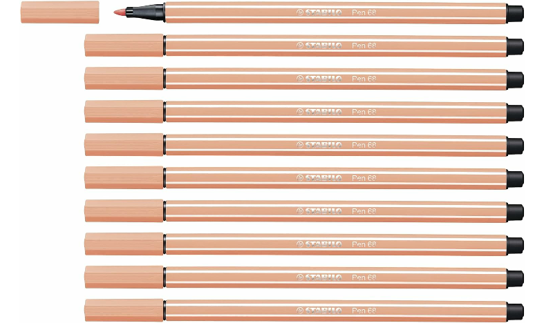 Premium Fibre-Tip Pen - STABILO Pen 68 - Assorted Colours - Packs of 10