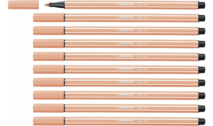 Premium Fibre-Tip Pen - STABILO Pen 68 - Assorted Colours - Packs of 10