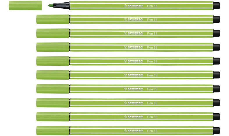 Premium Fibre-Tip Pen - STABILO Pen 68 - Assorted Colours - Packs of 10