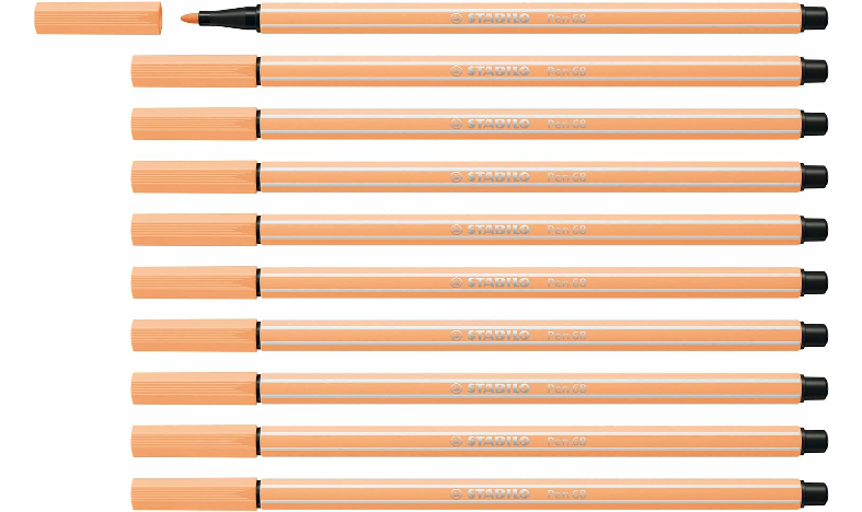 Premium Fibre-Tip Pen - STABILO Pen 68 - Assorted Colours - Packs of 10