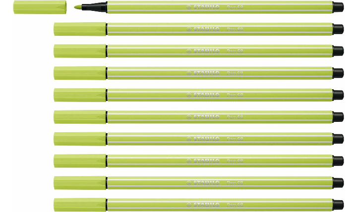 Premium Fibre-Tip Pen - STABILO Pen 68 - Assorted Colours - Packs of 10