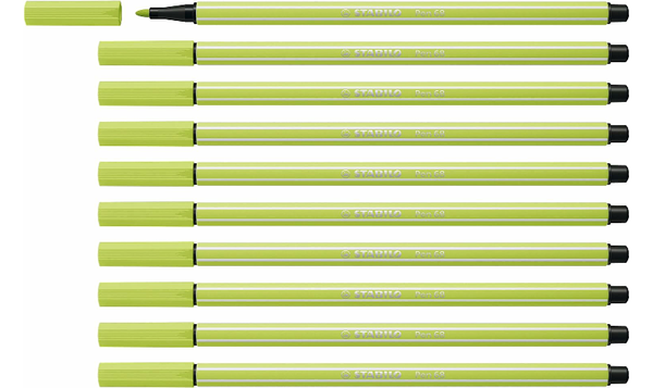 Premium Fibre-Tip Pen - STABILO Pen 68 - Assorted Colours - Packs of 10